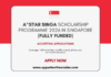 A*Star Singa Scholarship 2026