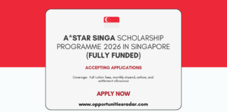 A*Star Singa Scholarship 2026