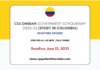 Colombian Government Scholarship 2025