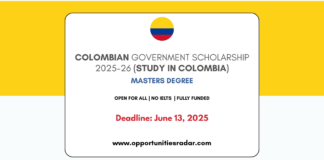 Colombian Government Scholarship 2025