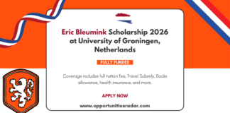 Eric Bleumink Scholarship 2026