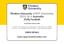 Flinders University AGRTP Scholarship 2025