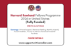 Harvard Rowland Fellowship 2026