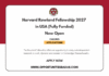Harvard Rowland Fellowship 2027 in USA