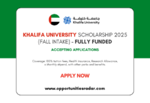 Khalifa University Scholarship 2025