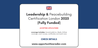 Leadership & Peacebuilding Certification London 2025