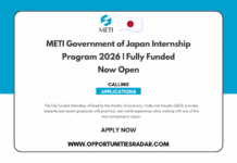 METI Government of Japan Internship Program 2026