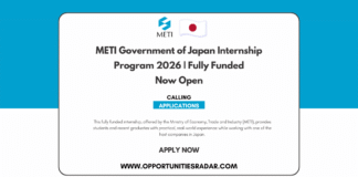 METI Government of Japan Internship Program 2026