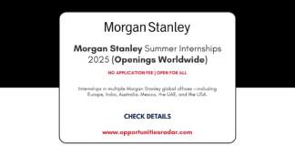 Morgan Stanley Summer Internships 2025