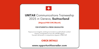 UNITAR Communications Traineeship 2025