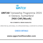 UNITAR Traineeship 2025
