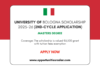 University of Bologna Scholarship 2025
