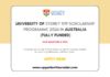 University of Sydney RTP Scholarship 2026