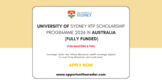 University of Sydney RTP Scholarship 2026