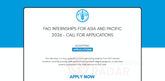 FAO Internships for Asia and Pacific 2026
