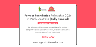 Forrest Foundation Fellowship 2026