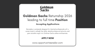 Goldman Sachs Returnship 2026