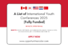List of International Youth Conferences 2025