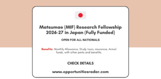 Matsumae (MIF) Research Fellowship 2026