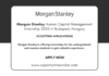 Morgan Stanley Human Capital Management Internship 2025