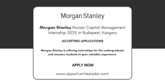 Morgan Stanley Human Capital Management Internship 2025