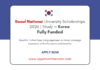 Seoul National University Scholarships 2026