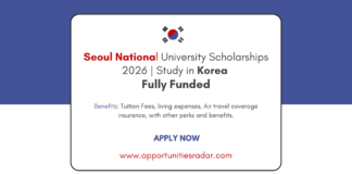 Seoul National University Scholarships 2026