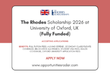 The Rhodes Scholarship 2026
