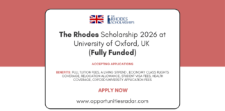 The Rhodes Scholarship 2026