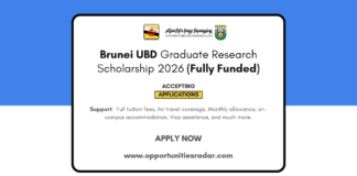 UBD Graduate Research Scholarship 2026
