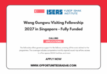 Wang Gungwu Visiting Fellowship 2027 in Singapore – Fully Funded Wang Gungwu Visiting Fellowship 2027