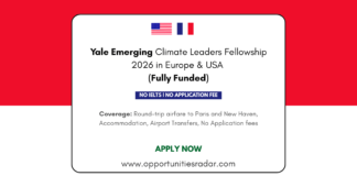 Yale Emerging Climate Leaders Fellowship 2026