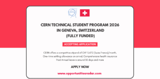 CERN Technical Student Program 2026