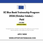 EC Blue Book Traineeship Program 2026 October