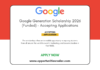 Google Generation Scholarship 2026