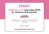 HAIER Summer Internship 2025
