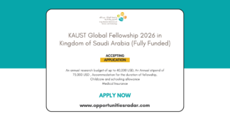 KAUST Global Fellowship 2026