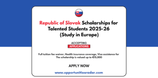 Slovakia Scholarships 2025