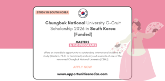 Chungbuk National University G-Cruit Scholarship 2026