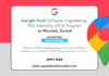 Google Software Engineering PhD Internship 2026