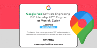 Google Software Engineering PhD Internship 2026