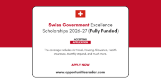 Swiss Government Excellence Scholarships 2026