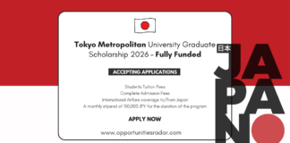 Tokyo Metropolitan University Graduate Scholarship 2026