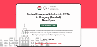 Central European Scholarship 2026