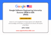 Google Software Engineering Internship Summer 2026