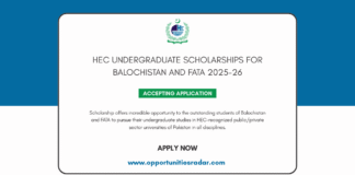 HEC Undergraduate Scholarships for Balochistan and FATA