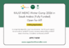 KAUST MEWC Winter Camp 2026