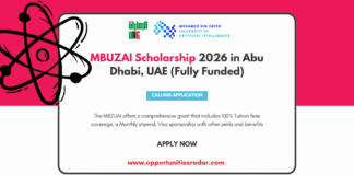 MBUZAI Scholarship 2026