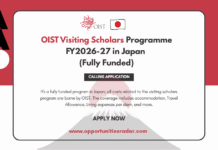 OIST Visiting Scholars Program 2026-27 in Japan (Fully Funded) OIST Visiting Scholars Program 2026