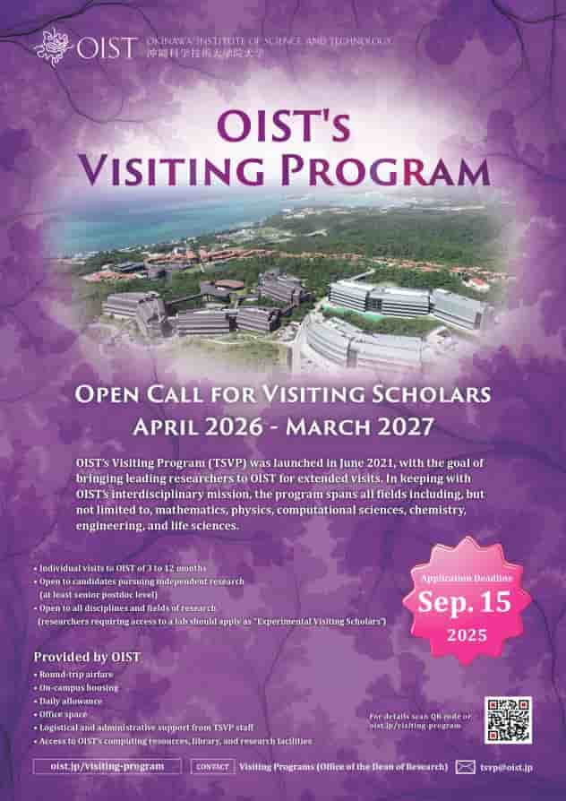 OIST Visiting Scholars Program Official Advertisement